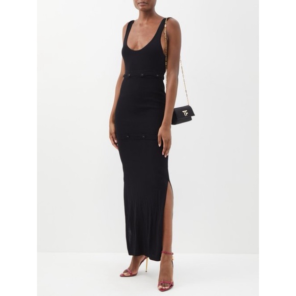 Tom Ford Padlock 105 lock cranberry leather heeled sandals sz 38.5 - Picture 6 of 17